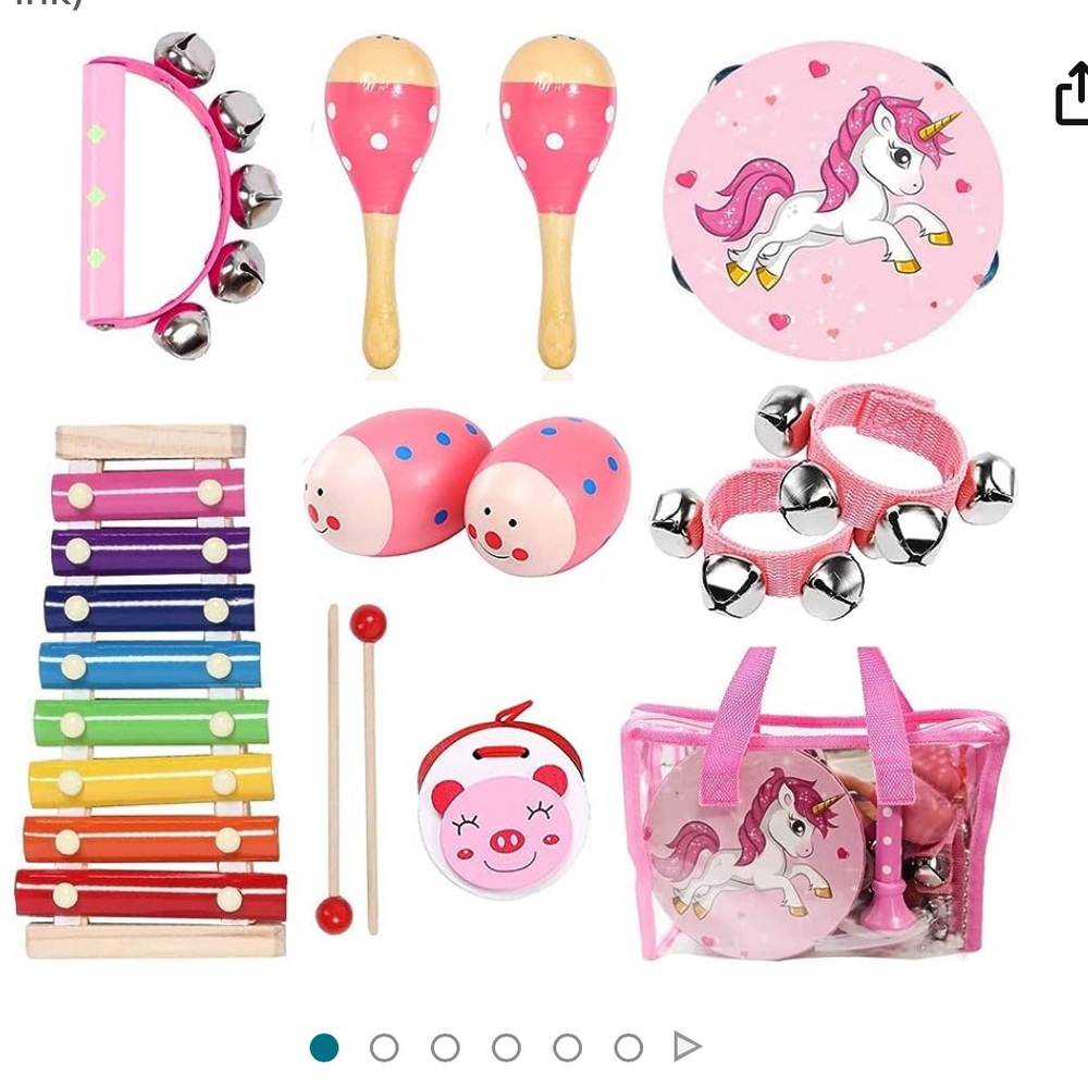 Pink music set for babies 1-3